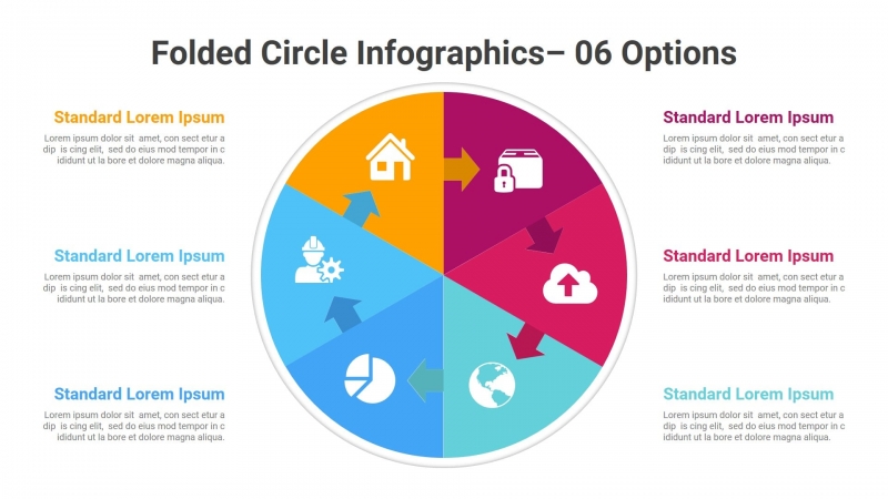 Cycle Infographics 5 Stages Powerpoint Template Marketing Former 3849